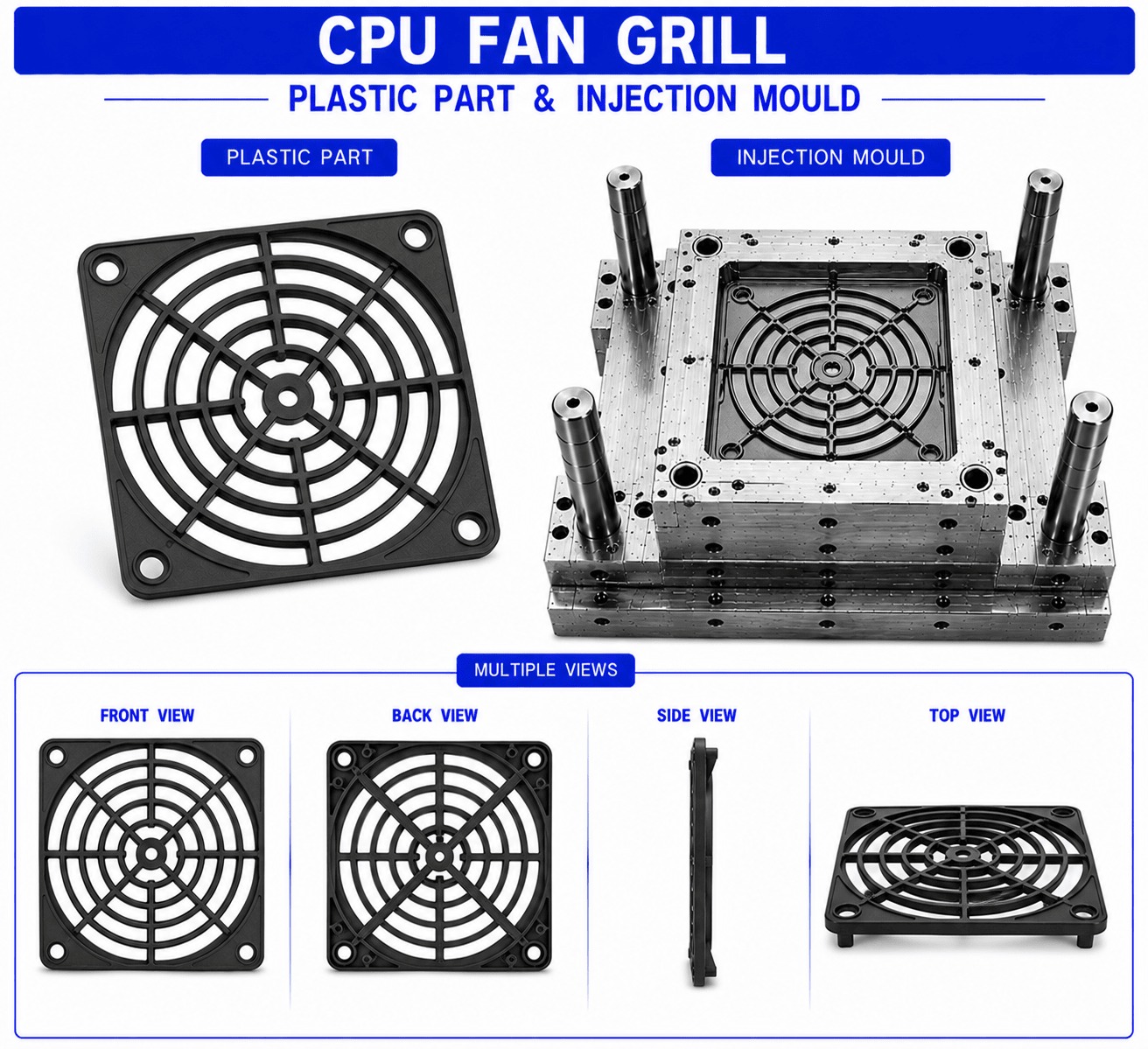 CPU Plastic Fan Grill